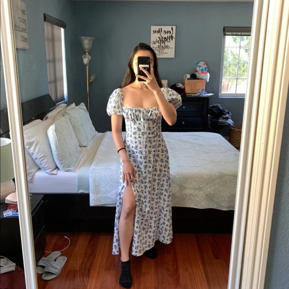 NWOT Floral puff cottage core tallulah dress